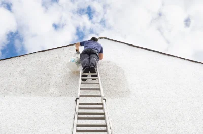 Peinture extérieure à la Houssoye — façades et ravalement